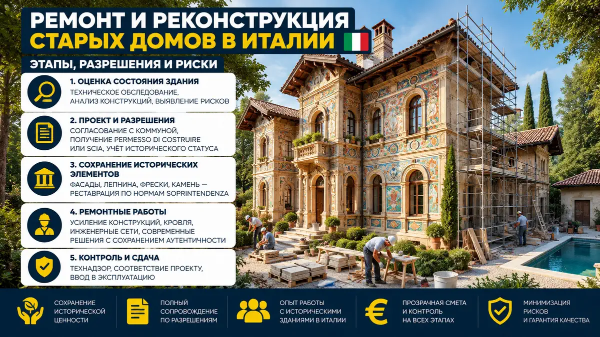 Ремонт и реконструкция старых домов в Италии: этапы и риски post thumbnail