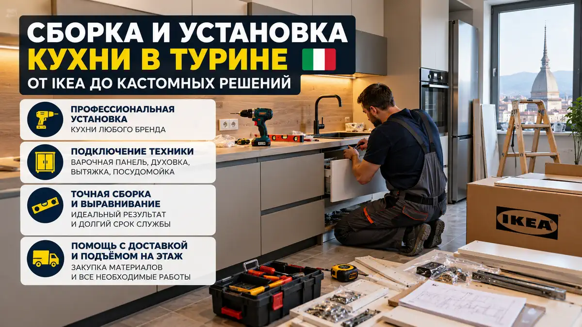 Сборка и установка кухни в Турине: монтаж мебели и техники post thumbnail