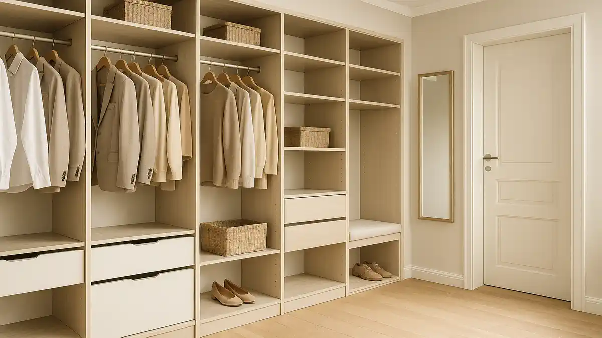 Организация хранения и гардероба в Турине Модульные шкафы, корзины, маркировка, прихожая и гардероб в туринской квартире