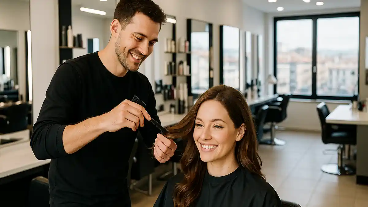 Парикмахер в Турине - стрижки и окрашивание для русскоязычных клиентов предлагающий стрижки, окрашивание и уход за волосами для русскоязычных клиентов, в атмосфере современного итальянского города.