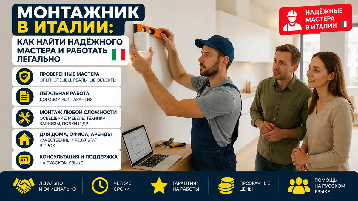 Монтажник в Италии: виды работ, выбор мастера и документы post thumbnail